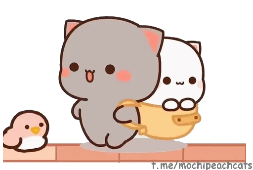 🫥 Стикер «mochi peach cats №21» для Telegram