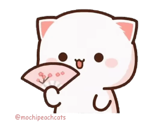 ☺️ Стикер «mochi peach cats №21» для Telegram