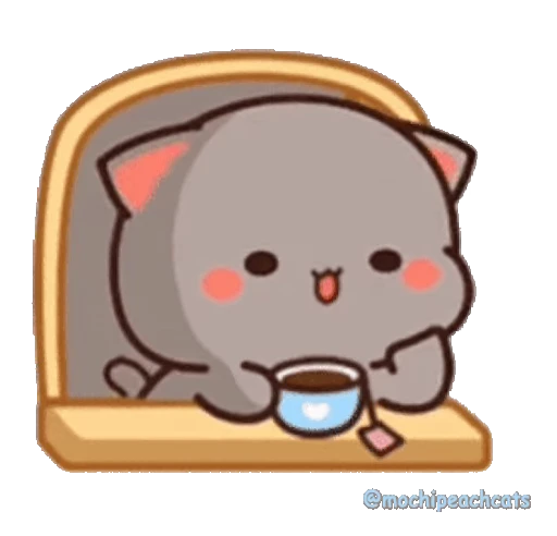 ☺️ Стикер «mochi peach cats №21» для Telegram