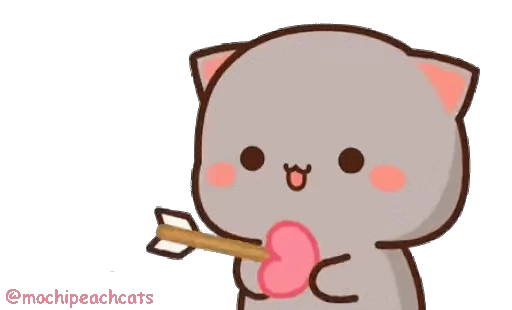 💘 Стикер «mochi peach cats №21» для Telegram