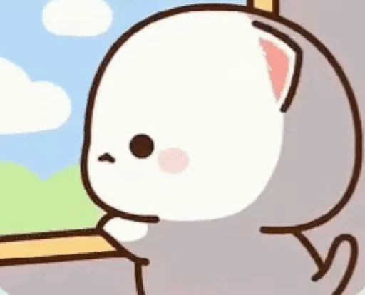 😕 Стикер «mochi peach cats №21» для Telegram