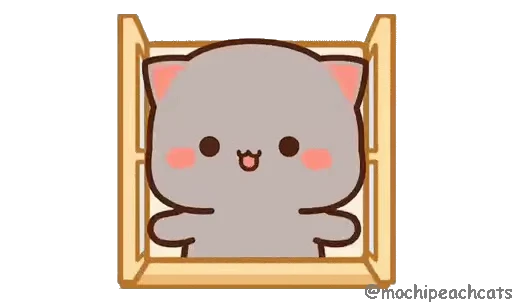 👐 Стикер «mochi peach cats №21» для Telegram