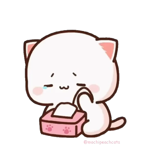 😢 Стикер «mochi peach cats №21» для Telegram