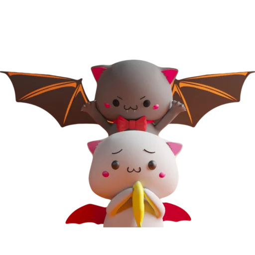 🦇 Стикер «mochi peach cats - Halloween» для Telegram