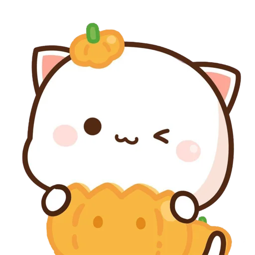 🎃 Стикер «mochi peach cats - Halloween» для Telegram