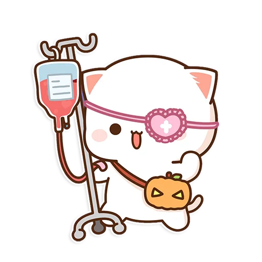 🩷 Стикер «mochi peach cats - Halloween» для Telegram