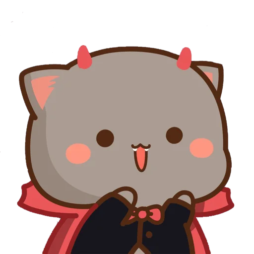 🧛 Стикер «mochi peach cats - Halloween» для Telegram