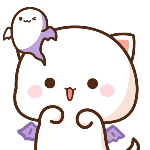 👻 Стикер «mochi peach cats - Halloween» для Telegram