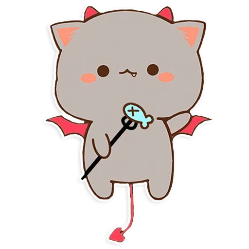 🔱 Стикер «mochi peach cats - Halloween» для Telegram