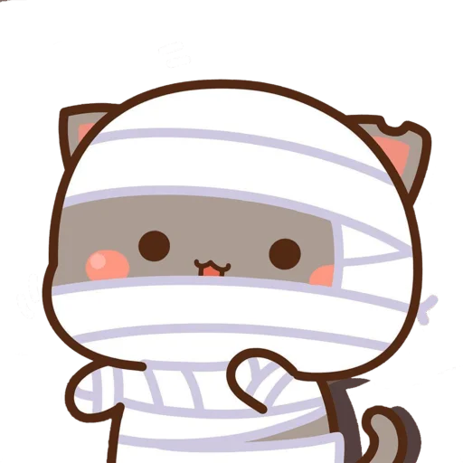 ⚱️ Стикер «mochi peach cats - Halloween» для Telegram