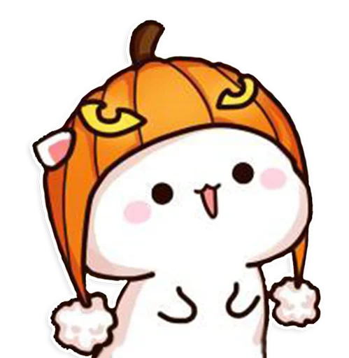🧡 Стикер «mochi peach cats - Halloween» для Telegram