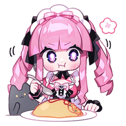 🍴 Стикер «Menhera Moeru Mimin» для Telegram