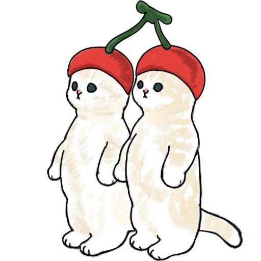 🍒 Стикер «Коты mofu_sand» для Telegram