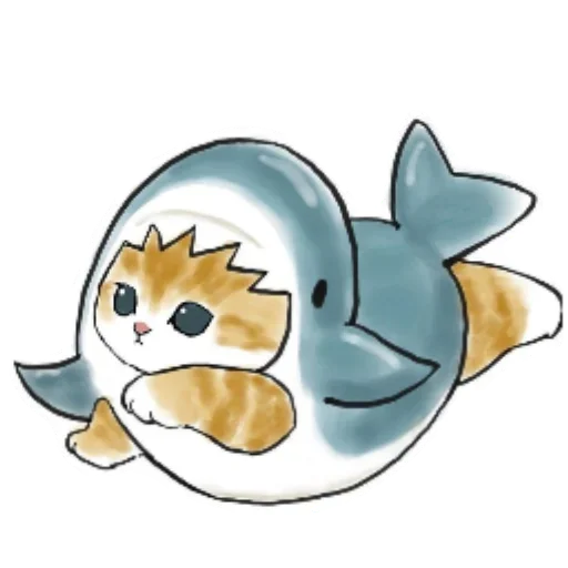 🦈 Стикер «Коты mofu_sand» для Telegram
