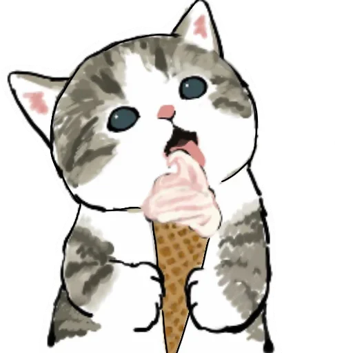 🍦 Стикер «Коты mofu_sand» для Telegram