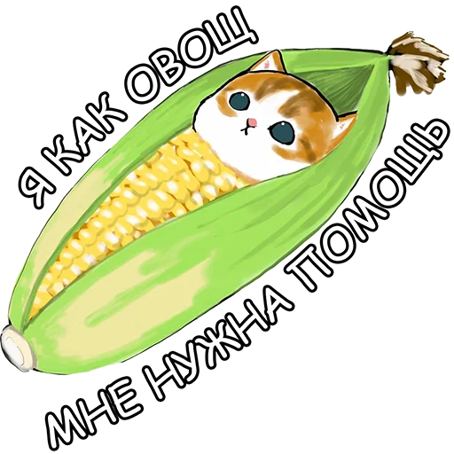 🌽 Стикер «Котики mofu_sand» для Telegram