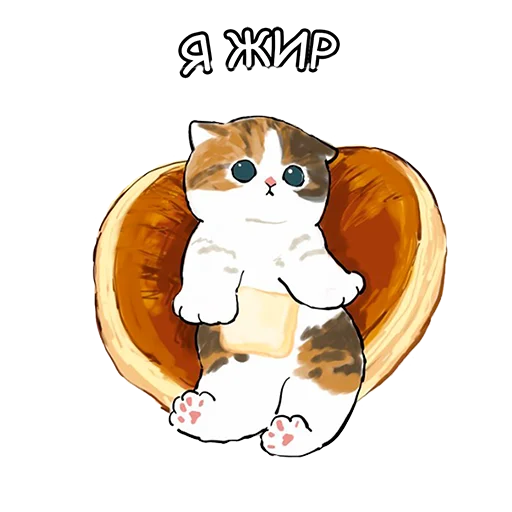 🍔 Стикер «Котики mofu_sand» для Telegram
