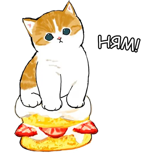 😌 Стикер «Котики mofu_sand» для Telegram