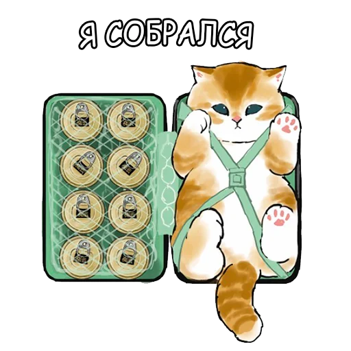 👍 Стикер «Котики mofu_sand» для Telegram