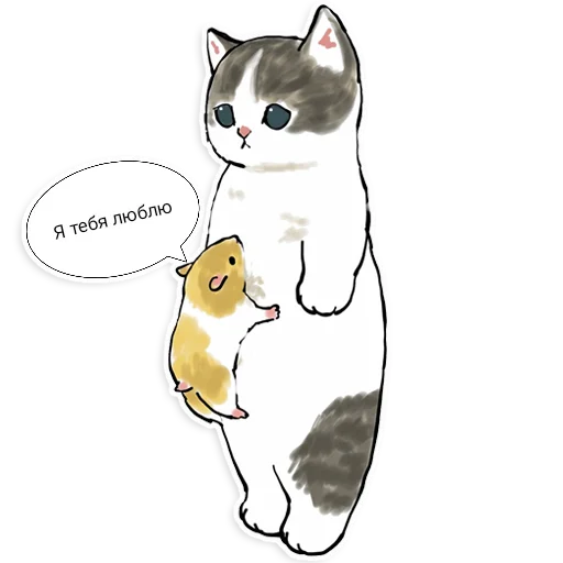 ❤️ Стикер «Коты Mofu Sand» для Telegram