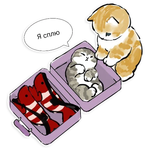 😴 Стикер «Коты Mofu Sand» для Telegram
