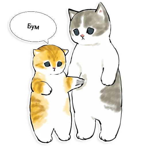 💪 Стикер «Коты Mofu Sand» для Telegram