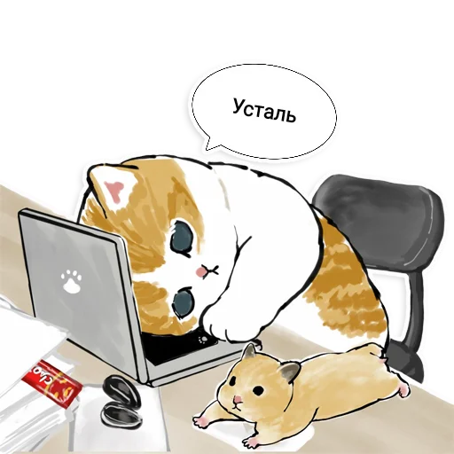 😔 Стикер «Коты Mofu Sand» для Telegram