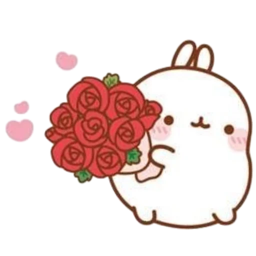 🌹 Стикер «molang» для Telegram
