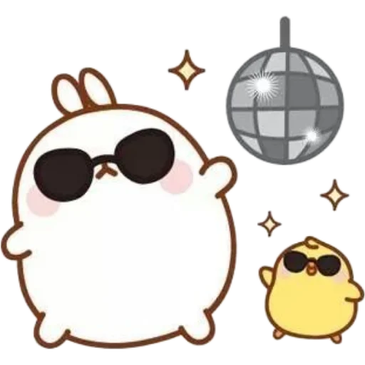 🪩 Стикер «molang» для Telegram