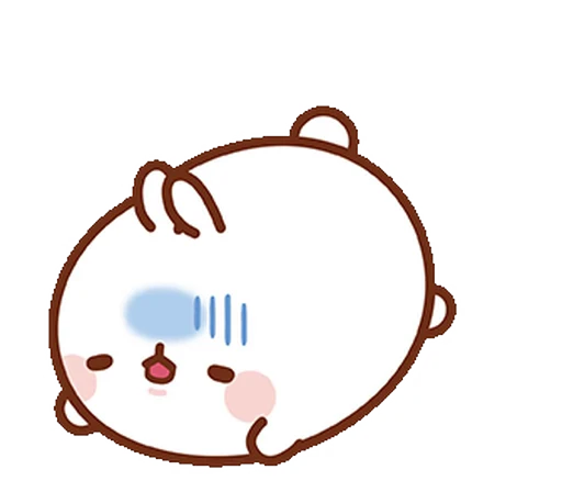 😰 Стикер «Molang Happiness is here!» для Telegram