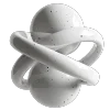 Стикер 7 3D molecule