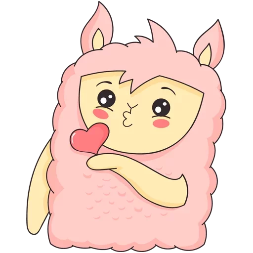 😘 Стикер «Лама Молли - любит рейвы и эзотерику» для Telegram