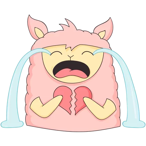😭 Стикер «Лама Молли - любит рейвы и эзотерику» для Telegram