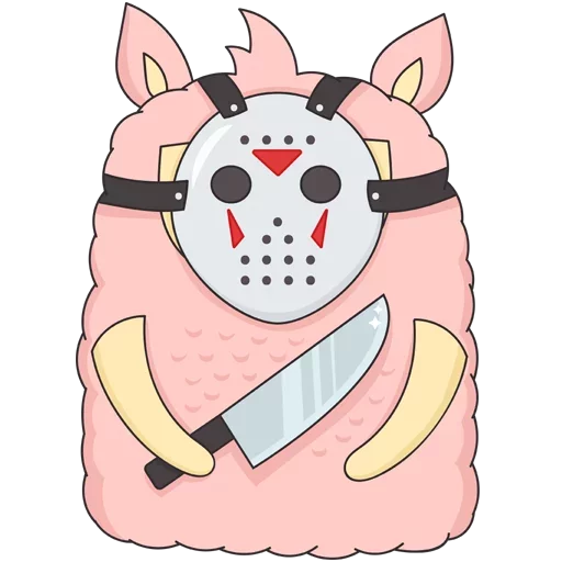 🔪 Стикер «Лама Молли - любит рейвы и эзотерику» для Telegram