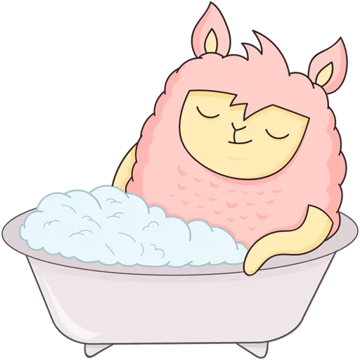 🛁 Стикер «Лама Молли - любит рейвы и эзотерику» для Telegram