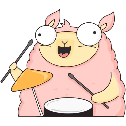 🥁 Эмодзи «Лама Молли» для Telegram