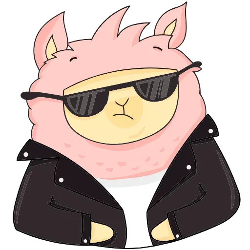 😎 Эмодзи «Лама Молли» для Telegram