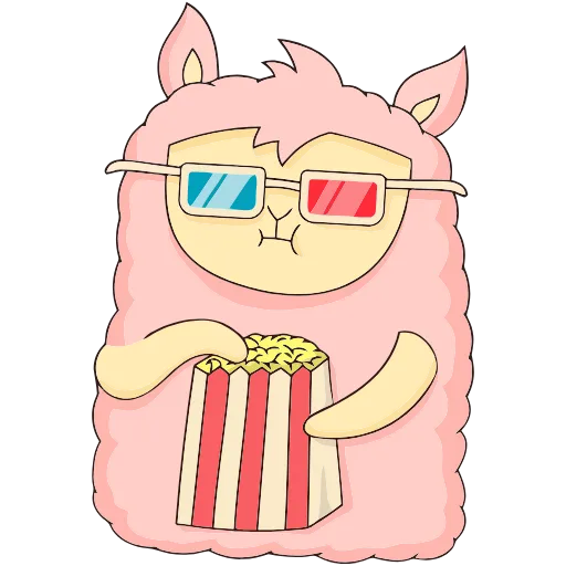 🍿 Эмодзи «Лама Молли» для Telegram