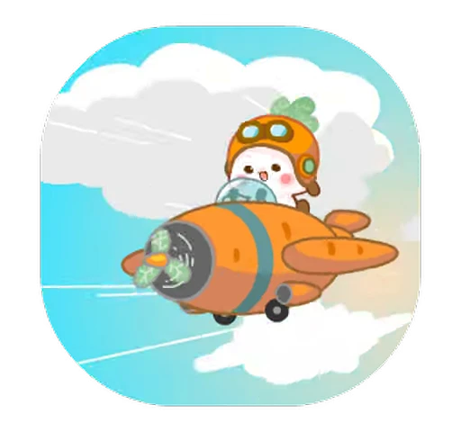 🛩 Стикер «Molly & Peter» для Telegram