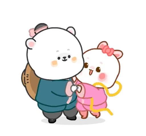 😘 Стикер «Molly & Peter» для Telegram
