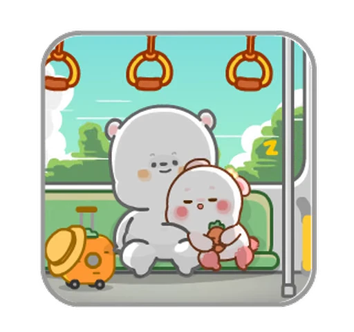 💤 Стикер «Molly & Peter» для Telegram
