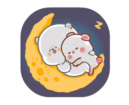 😴 Стикер «Molly & Peter» для Telegram