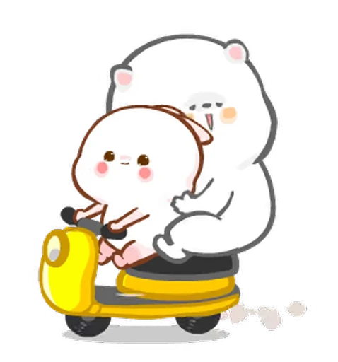 🛵 Стикер «Molly & Peter» для Telegram