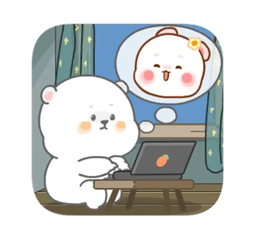 🥹 Стикер «Molly & Peter» для Telegram