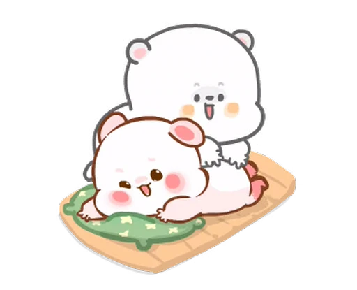 🍑 Стикер «Molly & Peter» для Telegram