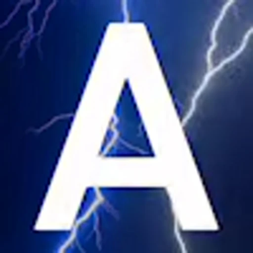 Стикерпак Буквы в молниях для Telegram