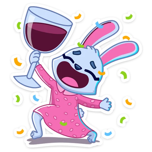 🍷 Стикер «Мама Зайка» для Telegram