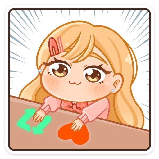 ❤️ Стикер «Момо» для Telegram