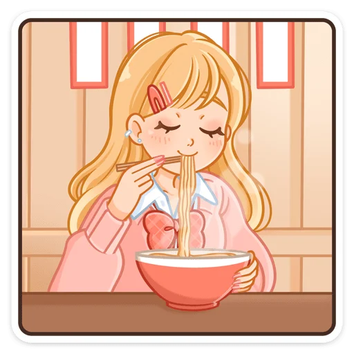 🍜 Стикер «Момо» для Telegram