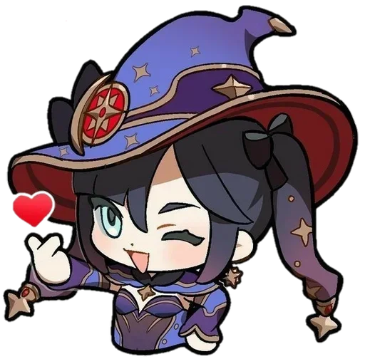 💕 Стикер «Mona Genshin Impact» для Telegram